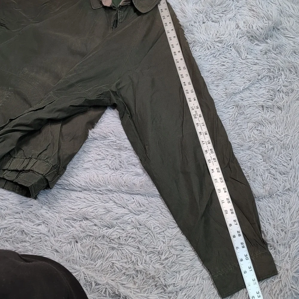 Weatherproof‎ Jacket Mens XXL Green Windbreaker Pockets Lined Athletic Soft